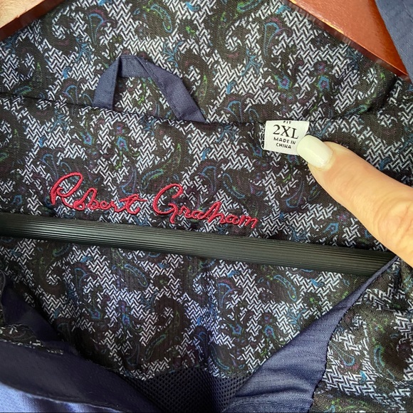 Robert Graham Men’s Long Sleeve Zip Up Windbreaker - Picture 4 of 9